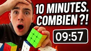 Miniature : Je résous le plus de Rubik's cube 3x3 possible en 10 minutes ! 😳