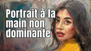 Miniature : J’ai peint un portrait avec ma main non dominante… Le résultat m’a bluffé