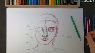 Miniature : Comment dessiner facilement un visage de face - Tutoriel pour débutants