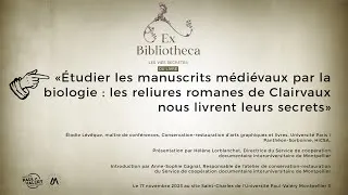 Miniature : « Étudier les manuscrits médiévaux par la biologie » par Élodie Lévêque