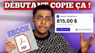 Miniature : Comment j’ai gagné 800$ en 7 jours en vendant des Ebook IA | Étape par étape