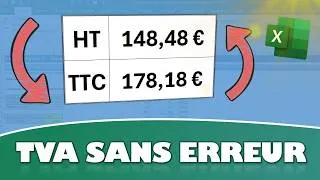 Miniature : HT, TVA, TTC : le calcul Excel ultra simple que 90 % des débutants compliquent