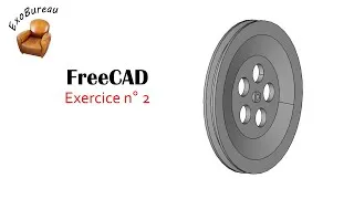 Miniature : Modélisation d’une poulie avec FreeCAD.