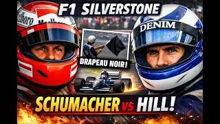 Miniature : F1 1994 🇬🇧 GP Grande-Bretagne | Black Flag Schumacher 😱 Duel explosif vs Hill