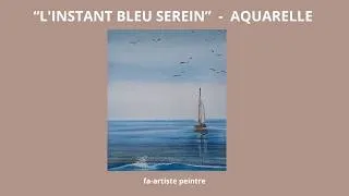 Miniature : Un moment de détente avec vous | Aquarelle d’un voilier