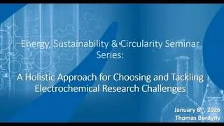 Miniature : A Holistic Approach for Choosing and Tackling Electrochemical Research Challenges