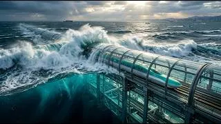 Miniature : À l'intérieur du tunnel sous-marin du train à grande vitesse japonais, sous la mer