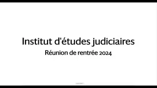Miniature : IEJ : Réunion de rentrée 2024