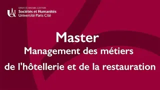 Miniature : Master Management des métiers de l'hôtellerie et de la restauration.