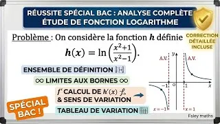 Miniature : ⚠️ EXERCICE TYPE BAC : Étude de la fonction