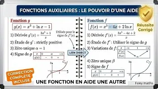 Miniature : ⚠️ LA MÉTHODE GRAVISSIME ! Comment utiliser une Fonction Auxiliaire au Bac.(@MathPhys @SimonSemaan )