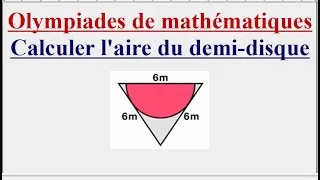 Miniature : Calculer l'aire du demi-disque rouge