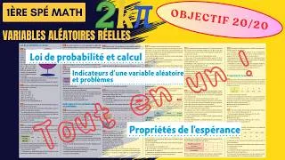 Miniature : Tout en un - Variables aléatoires réelles - Objectif 20/20