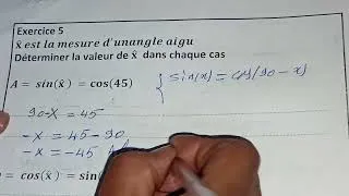 Miniature : Calcule trigonométrique 3AC الحساب المتلتي