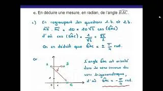Miniature : BAC 1ère MATHS : Produit scalaire