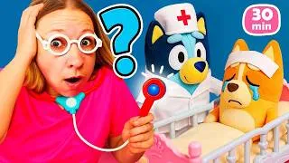 Miniature : Jeux de docteur et visite chez le dentiste. Aventures de peluches. Compilation pour enfants