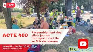 Miniature : Acte 400 des gilets jaunes de France.Lille sur le rond-point de Lomme  , action concrete.