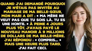 Miniature : Mon mari a dit que j'étais une honte après que j'ai payé les 9 millions de dollars de sa mère...
