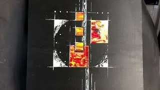 Miniature : DEMO STEP BY STEP PEINTURE ACRYLIQUE /TECHNIQUES/ACRYLIC PAINTING /ABSTRAIT GÉOMÉTRIQUE