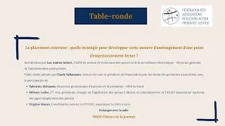 Miniature : Table-ronde Le placement extérieur : quelle stratégie pour développer cet aménagement de peine ?