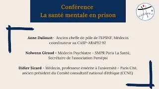 Miniature : Conférence La santé mentale en prison