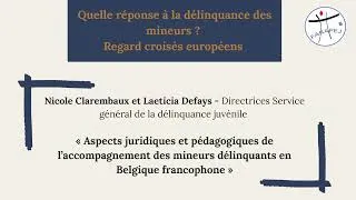 Miniature : Colloque FARAPEJ 4/5 - Aspects juridiques et pédagogiques de l'accompagnement des mineurs Belgique
