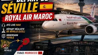 Miniature : IVAO MOROCCO ✈️ Royal Air Maroc au départ de Séville 🇪🇸 | ToLiss A320 Neo