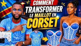 Miniature : J’ai Transformé Le Maillot de la RDC En CORSET avec BONNET ( Tuto Couture )