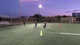 Miniature : Youth soccer attack combination passe remise appel de balle finish U10 #soccer #futbol #futebol 