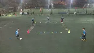 Miniature : Youth passing receiving coordination and agility u8 u10 drill #football #soccer #drill #practice 