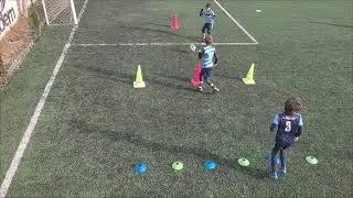 Miniature : Youth warm up passing skipping coordination and agility drill #soccer #futbol #futebol #drill #u10 