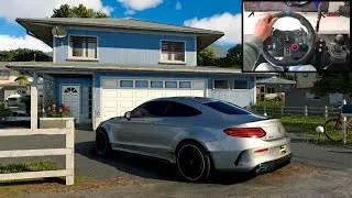 Miniature : Mercedes C63 AMG - The Crew Motorfest - Steering Wheel Gameplay