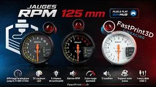 Miniature : Jauges RPM 125mm Plug & Play SimHub - Finitions, Installation & Test en piste par FastPrint3D