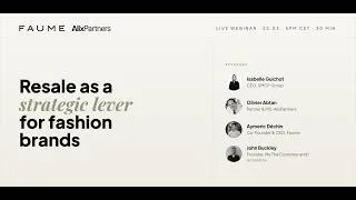 Miniature : Webinar : Resale as a strategic lever for fashion brands