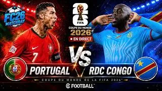 Miniature : Portugal vs RD Congo | Coupe du Monde de la FIFA 2026 | Simulation de jeu vidéo PES 21 | En direct