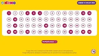 Miniature : Tirage Keno du 18 Juillet 2026 - Résultat officiel - FDJ