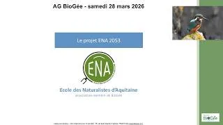 Miniature : Intervention de l'Ecole des Naturalistes d'Aquitaine lors de l'AG de BioGée 2026