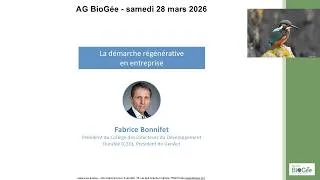 Miniature : Intervention de Fabrice Bonnifet lors de l'AG de BioGée 2026