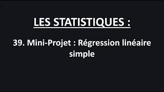 Miniature : 39.MINI-PROJET : RÉGRESSION LINÉAIRE SIMPLE