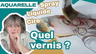 Miniature : Avec quoi protéger tes aquarelles ? Test de 4 vernis différents et démo.