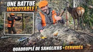 Miniature : Une battue exceptionnelle: quadruplé de sangliers et un cervidé au même poste !