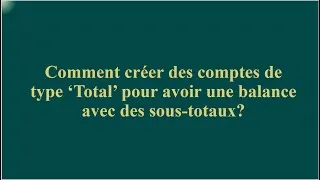 Miniature : COMMENT OBTENIR LES COMPTES DE REGROUPEMENT DANS LE PLAN COMPTABLE.