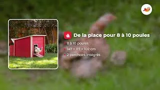 Miniature : Poulailler Durango rouge - Poulailler en ECOFLEX avec parcours adapté - 8 à 10 poules