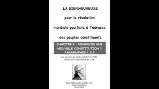 Miniature : La Bienheureuse pour la révolution mondiale ... Ch. 3 - Pourquoi une nouvelle constitution ? §-1 & 2