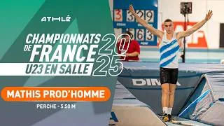 Miniature : Mathis Prod'homme s'impose avec 5,50 m à la perche U23 | Nantes 2025