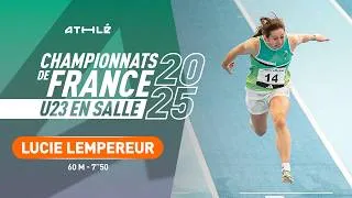 Miniature : Or, record en 7''50 et back-flip pour Lucie Lempereur sur le 60 m U23 | Nantes 2025