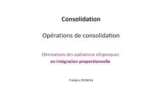 Miniature : Opérations réciproques en consolidation