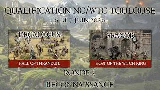 Miniature : [Toulouse 2026] Ronde 2 - Decalogus (Hall of Thranduil) vs Feanor (Host of the Witch King)