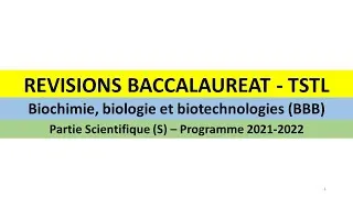 Miniature : Révisions bac STL BTK en MOINS DE 30 MIN - Biochimie Biologie Biotechnologies (BBB)