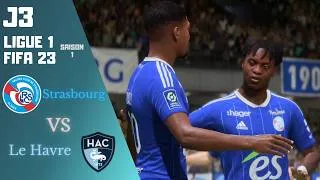 Miniature : (J3) Strasbourg DOMINE Le Havre et SE RELANCE | Ligue 1 FIFA 23 S1